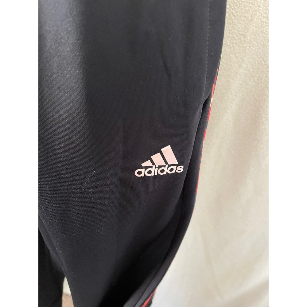 Adidas Black Side Triple Striped Zip Bottom Track/Warm-Up Pants - Picture 9 of 12